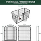 FXW Homeplus Unleashed Indoor Dog Playpen - Stress-Free and Safe Play, Heavy Duty 32 Inch 6 Wire Panels Dog Pen for Small and Medium Dogs, Black│Patented