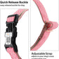 Dog Collar with Waterproof AirTag Holder & Anti-Lost QR Code, Cute Bling Warpping Adjustable Width for Small Medium Large Pet (Red, L)