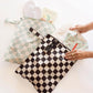 Tiny Twinkle Mess-Proof Waterproof Wet Dry Bag | 2-Pack Reusable Wet Bags for Swimsuits & Baby Clothes | Leakproof Wet Bag for Travel & Diaper Changes for Baby (Black, Green Checkers)
