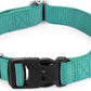 Mikivery Nylon Dog Collar with Quick Release Buckle Soft Adjustable Sturdy for Small Medium Large Dogs Teal,L