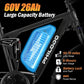 Electric Bike for Adults, 5000W Peak Dual Motor Ebike, 60V 26AH Long Range Dirtbike, 26" Fat Tires for All Terrain Electric-Bicycle, 45MPH-Hunting-Ebike for Off-Road Snow Sand