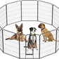 BestPet Dog Playpen Indoor 40 inch 12 Panels Metal Dog Pen Pet Dog Fence Outdoor Exercise Pen with Doors,Pet Puppy Playpen for RV Camping Yard, Black