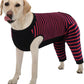 Kuoser Dog Recovery Suit, Anti Licking Dogs Rear Leg Sleeve, Abdominal Dog Surgical Suit with Pants Cover Protect Wounds, Dogs Elbow Protector Soft Pet Surgery Onesie Cone Alternative, Red XL