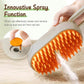 Upgrade Cat Steam Brush, 3 in 1 Pet Steam Groomer Brush, Rechargeable Pet Steam Groomer Comb for Massaging and Cleaning Shedding Pets Hair, Anti-Static Hair Removal Comb for Cats Dogs (White)