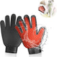 Pet Grooming Glove Hair Remover Brush Gentle Deshedding Efficient Pet Mitt Pet Massage Gloves Left & Right Hand Draw Dogs Cats Horses Long Short Fur (1Pair Left & Right Hand)