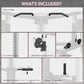 DONOW Cable Crossover Machine, Cable Fly Machine Home Gym System Workout Station with Dual Pulley System Pull-Up Bar Cable Bar and LAT Pull Down System