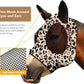 Harrison Howard Super Comfort Stretchy Fly Mask Large Eye Space with UV Protection Soft on Skin with Breathability Leopard Print Full Size