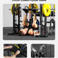 Mikolo Smith Machine, Multi-Function Power Cage with Dual Pulley System, Vertical Leg Press Attachment, Squat Rack Power Rack with More Training Attachment for Home Gym