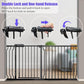 Walk Through Baby & Dog Gate 29-34 Inch, Tension Mounted No Drilling, Indoor Safety Gate for Stairs & Doorways, Metal Design for Kids and Pets, Black