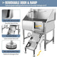 38" Dog Washing Station, Professional Stainless Steel Dog Bathing Station, Equipped with Three Anti-Slip Steps, Removable Door, Upgraded Spray Nozzle&Hose - Ideal for Home, Pet Grooming Salon,R-RAMP