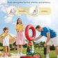QPAU Inflatable Disc Golf Set for Kids Family Fun, Portable Outdoor Yard Games Set With 4 Frisbee Discs & Pump, Kids Toys for Golf Practice, Backyard Camping Lawn Pitching Games - Ideal Teen Boy Gifts
