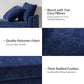 HULALA HOME Modern Storage Ottoman Bench with Throw Pillows, 59.4" Extra Long Bedroom Bench for End of Bed, Comfy Upholstered Footstool for Entryway Living Room Dining Room, Navy
