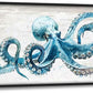Octopus Large Wall Art Ocean Sea Nautical Pictures Rustic Blue Octopus Animal Wall Decor Canvas Print Painting Artwork for Bathroom Living Room Bedroom 60L" x 30W"