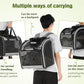 Pecute Cat Backpack with Widened Interior Space, Upgraded Dog Backpack Carrier with Various Ways to Carry, Pet Backpack with Breathable Mesh, Pet Travel Carrier with Soft Padded, Reinforced Support