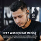 JOYWISE Bluetooth Headphones, Wireless Earbuds Bluetooth 5.3 Headphones with 16Hrs Playtime Stereo Bass Headsets, IPX7 Waterproof Running Earphones for Sports, Black