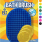 Bodhi Dog Stainless Steel Comb & Shampoo Brush - Bath & Shower Supplies for Dogs & Cats - Removes Shedding, Mats & Tangles - Pet Grooming Scrubber Bundle (Blue)