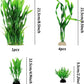 Aquarium Plants, 20pcs Fish Tank Decor Green Plants Artificial Aquarium Decorations for Household and Office Aquarium Simulation, Small to Large
