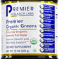 Premier Research Labs Premier Organic Greens - Super Greens Powder, Greens Superfood Powder for Drinks, Green Juice, Nutrition Support, Supergreens for Men & Women, Spinach, Alfalfa, Chlorella - 10 oz
