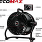 10-Inch High-Velocity Drum Air Circulator Fan, Heavy-Duty Shop Fan with 3-Speed & 360° Tilting Floor Fan for Warehouse, Industrial, Workshop