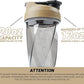 HELIMIX 1.5 Vortex Blender Shaker Bottle Holds Upto 20oz | No Blending Ball or Whisk | USA Made | Portable Pre Workout Whey Protein Drink Shaker Cup | Mixes Cocktails Smoothies Shakes | Top Rack Safe