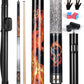 Kmise Professional Pool Cue Stick - 19 20 21oz Canadian Maple Cue Sticks, Low Deflection Shaft with Telescopic Carbon Fiber Extension, Pool Sticks for Aults, Billiard Cue Sticks with Leather Cue Case