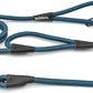Rope Dog Leash with Two Handles, 6 Foot Heavy Duty Dog Leash with Aviation Aluminum Auto Locking Carabiner, Strong Nylon Pet Lead for Small, Medium, Large Dogs (Navy Blue, 6FT-Two Handle)