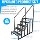 RV Stairs 5 Step Ladder, RV Steps Anti-Slip, Hot Tub Steps with Handrail, 660 lbs RV Ladder for 5th Wheel RV, Mobile Home Stairs（2 Handrails