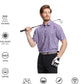 Men's Golf Polo Shirts Short Sleeve Striped Performance Moisture Wicking Dry Fit Golf Shirts for Men
