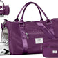 FIORETTO Womens Gym Tote Duffle Bag with Toiletry Bag, Sports Duffel Overnight Hospital Workout Carry on Bag for Girls with Wet Pocket & Shoe Compartment, Ideal for Travel, Swimming, Dance Purple