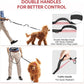 Hands Free Dog Leash, Waist Leash for Dog Walking, Hiking and Running,Adjustable Belt with Double Handle, Dog Leash for Large Dogs and Medium Dogs, Dog Walking Accessories,Tangle Free,No Pull
