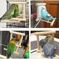 Bird Mirror with Swing and Perch for Parakeets Cockatiels Lovebirds Finches - Wooden Interactive Hanging Cage Toy, 3.7 x 3.5 x 3.5 Inch, 1 Pack