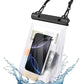 Large Waterproof Phone Pouch - [Oversized] [Floating] Waterproof Pouch for iPhone Galaxy Google and More, IPX8 Waterproof Dry Bag for Beach Vacation Belongings Black