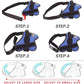 Bolux Dog Harness, No-Pull Reflective Dog Vest, Breathable Adjustable Pet Harness with Handle for Outdoor Walking - No More Pulling, Tugging or Choking (Blue, M)