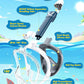 QingSong Kids Snorkel Mask Full Face, Snorkeling Set with Camera Mount, Foldable 180 Degree Panoramic View Snorkeling Gear Anti-Fog Anti-Leak