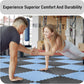 AIRHOP Upgraded 0.79" Extra Thick 48 Sq Ft High-Density Eva Foam Exercise Gym Mats, 12 Pcs Large Interlocking Puzzle Floor Tiles (24"x24") for Home Gym, Black&Blue
