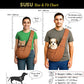 Small Dog Carrier Sling – Copper Brown Hands‑Free 2‑in‑1 Cross‑Body & Handheld Pet Sling for Small Dogs up to 10 lbs, Parachute‑Grade Rip‑Stop Nylon, Padded Strap & Safety Tether