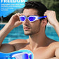 Swim Goggles, Unisex Adult Swimming Goggles Anti Fog Anti UV No Leakage Wide View for Men Women Youth