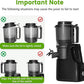 Cold Press Juicer, 6.5" Wide Feed Chute Juice Extractor Machine with Handle, High Juice Yield, 350W Professional Slow Masticating Juicer for Whole Vegetables & Fruits, Easy to Clean for Batch Juicing