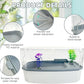 Hamiledyi Acrylic Turtle Aquarium Kit with Lid, Water Pump, Basking Platform, Bottom Drainage, Multi-Function Area Habitat for Turtles, Crabs, Crayfish, Tortoises