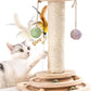 MEWOOFUN Cat Toy 2-Layer Turntable Cat Ball Toy with Feather,Kitten Toys Interactive Cat Toy with Eight Interactive Balls and Two Sisal Dangling Balls (Large)