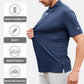Esabel.C Jacquard Golf Shirts for Men Moisture Wicking Short Sleeve Performance Dry Fit Active Mens Polo Shirts