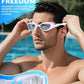 Swim Goggles, Unisex Adult Swimming Goggles Anti Fog Anti UV No Leakage Wide View for Men Women Youth