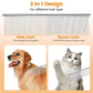 2Pcs Stainless Steel Dog Comb, Round Tooth Cat Comb with 2 Tooth Widths, Metal Combs for Removing Knots and Tangles, Grooming Tool for Long and Short Hair Pets, 7.5 IN Silver