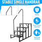 RV Stairs 4 Step Ladder, RV Steps Anti-Slip, Hot Tub Steps with Handrail, 660 lbs RV Ladder for 5th Wheel RV, Mobile Home Stairs