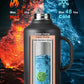 Half Gallon Water Bottle with Straw and Lid, 64 oz Insulated Stainless Steel Jug with Handle,Reusable Metal Travel Flask Mug Cup With Carry Pouch and Brush,Keep Cold & Hot,Black