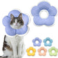 Cat Cone Collar Soft, Waterproof Cats Cones to Stop Licking After Surgery, Adjustable Soft Elizabeth Cats Collars for Wound Healing, Flower Shape Cat Recovery Collar (Purple, Large)