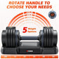 Adjustable Dumbbells Set of 2, 1 Hand Adjustable Weights Dumbbells Set, 5 in 1/10 in 1 Free Dumbbell with Anti-Slip Texture Handle, 25/55/80lb Pair Weight Set For Home Gym Suit both Men and Women