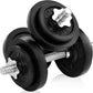Yes4All Old School Adjustable Dumbbell Set with Weight Plates, Star Lock Collars/Connector, 40lbs to 200lbs Adjustable Weight Plates Set