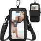 Phone Holder for Running, Walking, and Workout - Adjustable Arm Band Armband for iPhone and Cell Phones - Clear Crossbody Phone Pouch Purse with Strap for Women Men