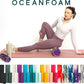 Oceanfoam Tidal Roller - Purple, Gold & Natural Marbled - Muscle Massage Foam Roller for Back Pain & Stretching - Firm & Ergonomic Wide Wave Textured - Yoga, Athletics, Wellness - Full Size, 20" x 5"